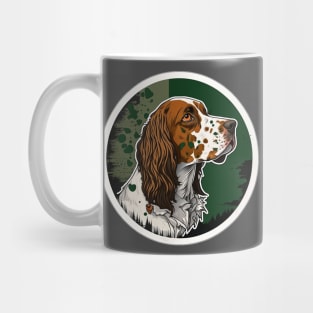 Irish Red and White Setter Camouflage Motif Mug